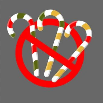 Forbidden Candy Canes Stock Illustration