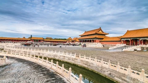 The Forbidden City ( also called Palace Museum ) in Beijing, China Stock Footage 106624688