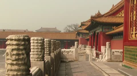 Forbidden city Beijing China Stock Footage