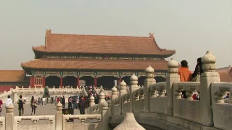 Forbidden city Beijing China Stock Footage