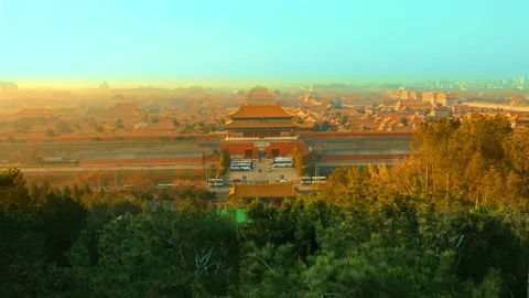 The Forbidden City  on hight view point Stock Footage 174194506