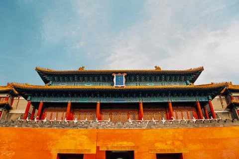 Forbidden City, Historic architecture in Beijing, China (Translation is West  Stock Photos