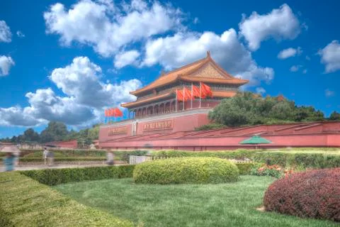 Forbidden City is the largest palace complex in the world. Stock Photos
