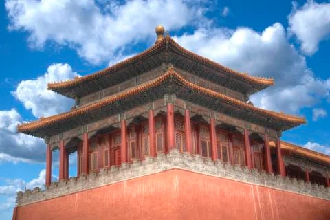 Forbidden City is the largest palace complex in the world. Stock Photos