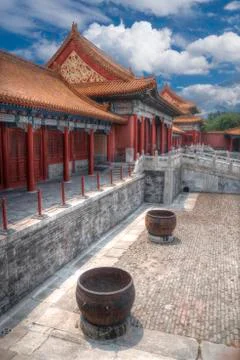 Forbidden City is the largest palace complex in the world. Stock Photos
