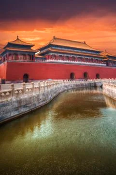 Forbidden City is the largest palace complex in the world. Stock Photos