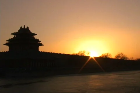 Forbidden City- Silhouette Stock Footage 656257