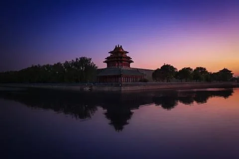 Forbidden City &amp; Sunset Stock Photos