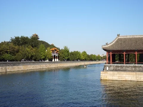 Forbidden city under blue sky 스톡 동영상 80310034