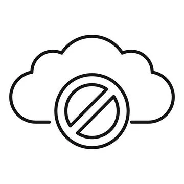 Forbidden cloud storage access showing blocked data Stock Illustration