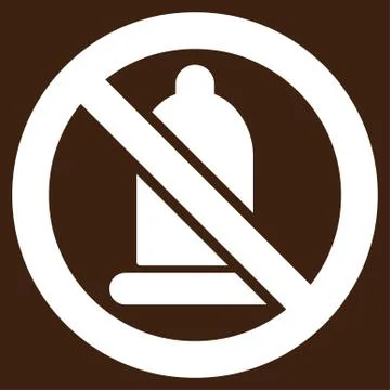 Forbidden Condom Vector Icon Stock-Illustration