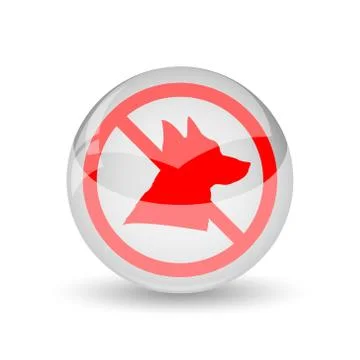 Forbidden dogs icon. internet button on white background.. Stock Illustration