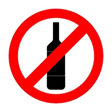 Forbidden to drink alconol Stock Illustration