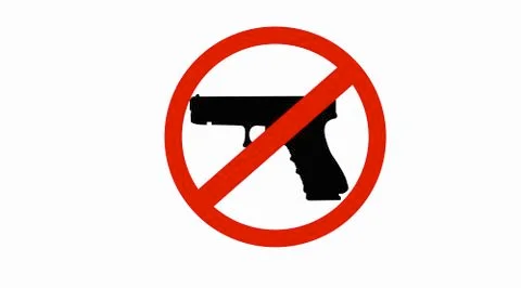 Forbidden Guns Sign Illustrazione stock