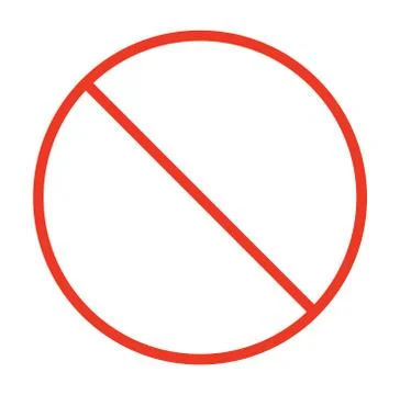 Forbidden icon design vector, red color, white background. Stock Illustration