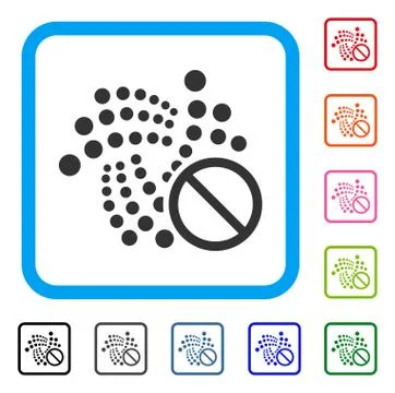 Forbidden Iota Framed Icon Stock Illustration