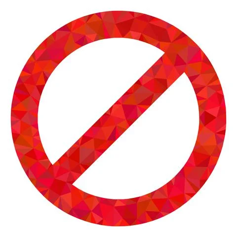 Forbidden Lowpoly Icon Stock Illustration