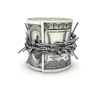 Forbidden money dollars Stock Illustration