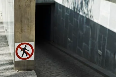 Forbidden to pedestrians Stock Photos