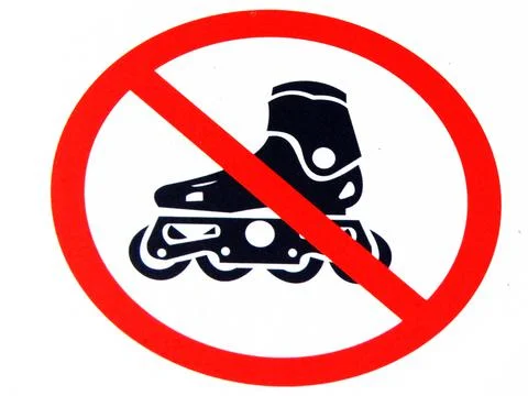 Forbidden with rollers - illustration Фото