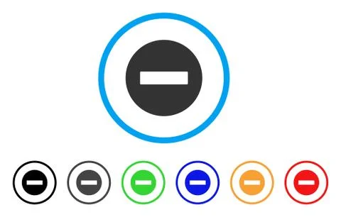 Forbidden Rounded Icon Illustrazione stock
