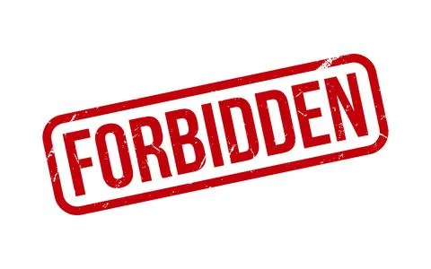 Forbidden Rubber Stamp Seal Vector Stock Illustration