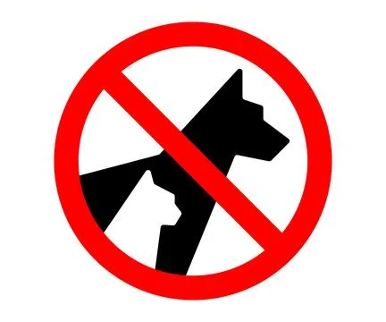 Forbidden sign entry with animals. No Dog allowed icon. Vector illustration. Stock Illustration