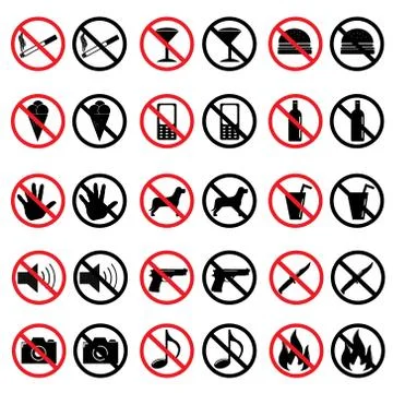 Forbidden signs 1 Stock Illustration