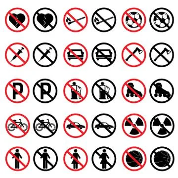 Forbidden signs 2 Stock Illustration
