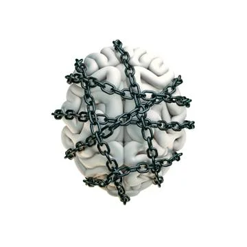 Forbidden thoughts concept Иллюстрация