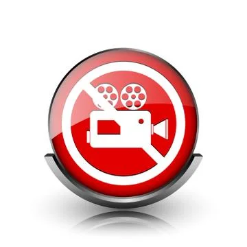 Forbidden video camera icon Stock Illustration