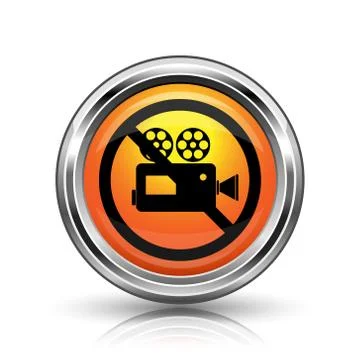 Forbidden video camera icon Stock Illustration