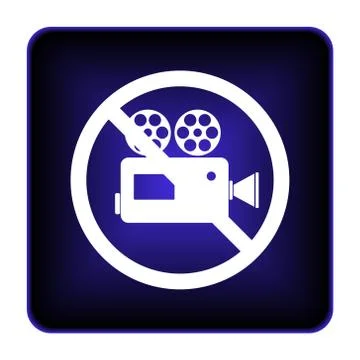 Forbidden video camera icon Stock Illustration