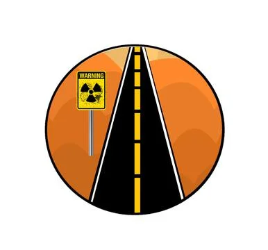 Forbidden Warning Image, highway circle warning image, 스톡 일러스트