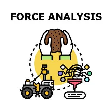 Force analysis concept for scientific investigation Stock Illustration