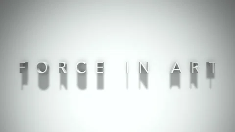 force in art 3D title animation white te... | Stock Video | Pond5