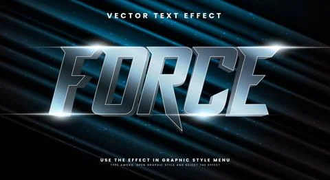 Force editable text style theme Stock Illustration