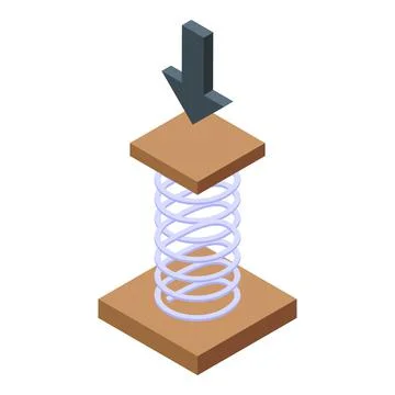 Force effort icon, isometric style Illustrazione stock