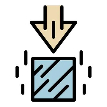 Force of gravity icon color outline vector Stock Illustration