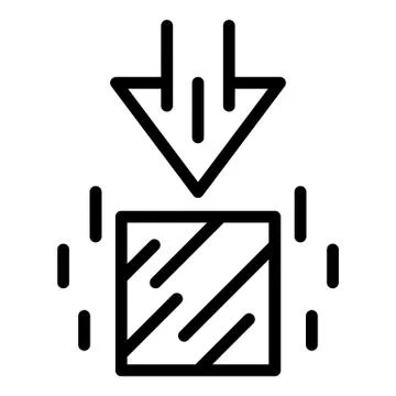 Force of gravity icon, outline style Stock Illustration