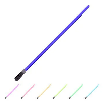 Force light saber vector cartoon graphic 스톡 일러스트