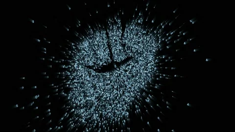 The force logo in the digital space Stock Footage 95236916