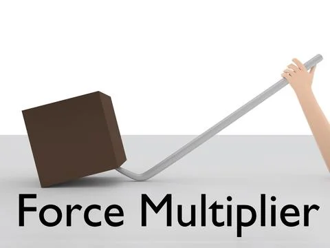 Force Multiplier concept 스톡 일러스트