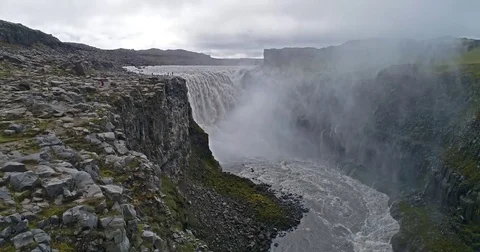 Force of nature - Detifoss waterfall  Stock Footage 80441064