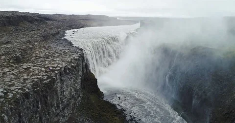 Force of Nature: Dettifoss Waterfall Stock Footage 81534279