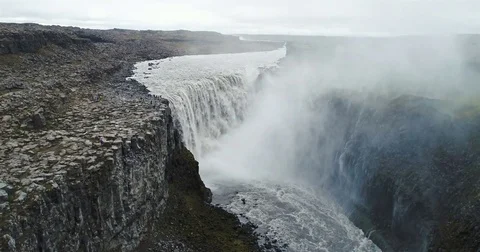 Force of Nature: Dettifoss Waterfall Stock Footage 81537209