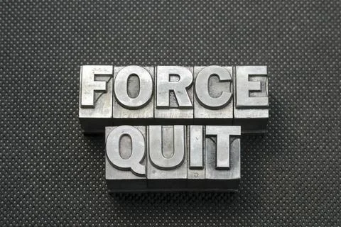Force quit bm Stock Photos