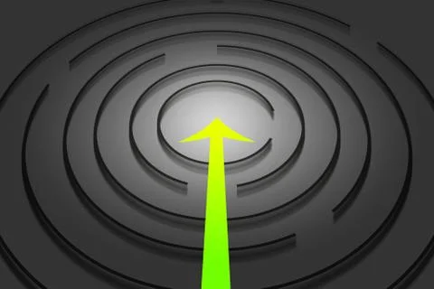 Force Solved Maze Concept Image Stock Illustration