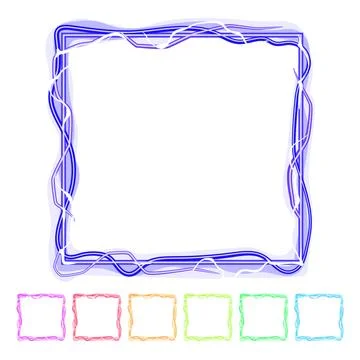 Force thunder frame cartoon vector graphic Stock Illustration