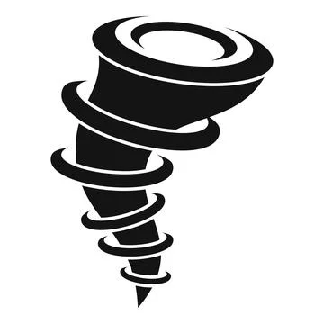 Force tornado icon, simple style Stock Illustration